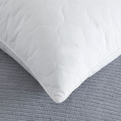 Unikome 2 Pack Teardrop Quilted Goose Feather Down Bed Pillows