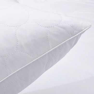 Unikome 2 Pack Teardrop Quilted Goose Feather Down Bed Pillows