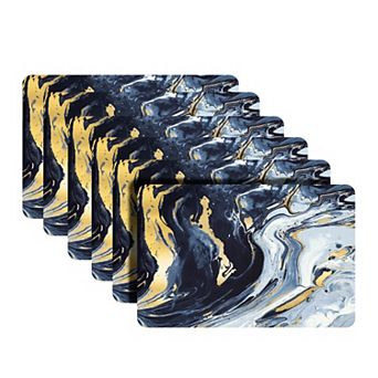 Dainty Home Marble Cork 12" x 18" Placemats Set Of 6