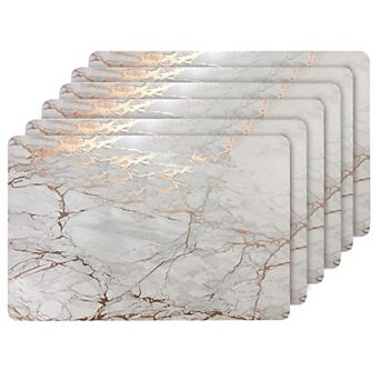 Dainty Home Marble Cork 12" x 18" Placemats Set Of 6