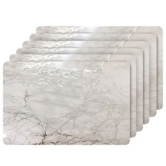 Dainty Home Marble Cork 12" x 18" Placemats Set Of 6