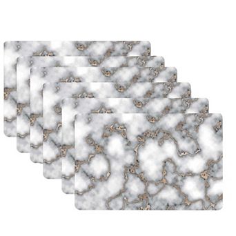 Dainty Home Marble Cork 12" x 18" Placemats Set Of 6