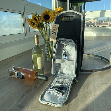 7 Piece Insulated Wine Carrier Tote Bag