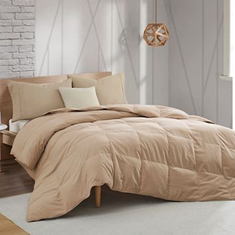 Unikome No Noise White Goose Down Feather Fiber Lightweight Comforter