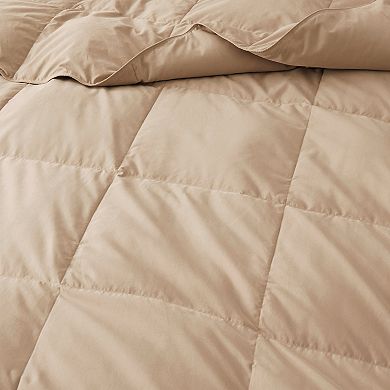 Unikome No Noise White Goose Down Feather Fiber Lightweight Comforter