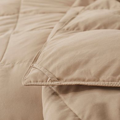 Unikome No Noise White Goose Down Feather Fiber Lightweight Comforter