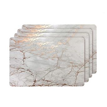 Dainty Home Marble Cork 12" x 18" Placemats Set Of 4