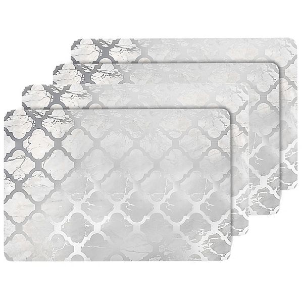 Dainty Home Marble Cork 12" x 18" Placemats Set Of 4