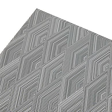 Dainty Home Diamonds Woven Vinyl Reversible Rectangular Placemat Set of 6