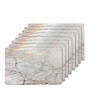 Dainty Home Marble Cork 12" x 18" Placemats Set Of 8