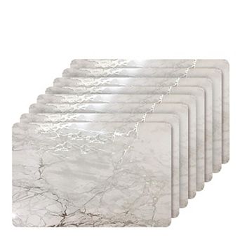 Dainty Home Marble Cork 12" x 18" Placemats Set Of 8