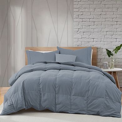 Unikome No Noise White Goose Down Feather Fiber Lightweight Comforter