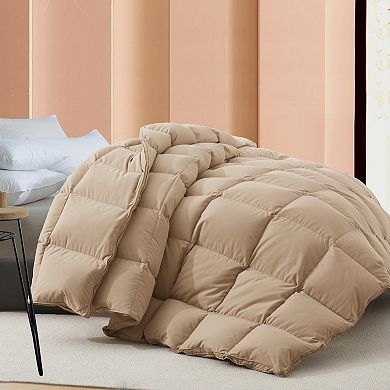 Unikome 360 TC No Noise White Goose Down Feather Fiber All Season Comforter