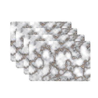 Dainty Home Marble Cork 12" x 18" Placemats Set Of 4
