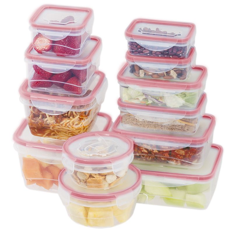 LEXI HOME 16-Piece Durable Meal Prep Plastic Food Containers with
