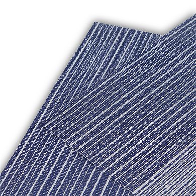 Dainty Home Norwich Woven Vinyl Reversible Rectangular Placemat Set of 4