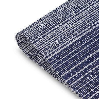 Dainty Home Norwich Woven Vinyl Reversible Rectangular Placemat Set of 4