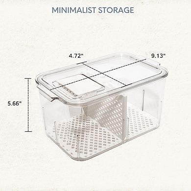Acrylic Vented Veggie Fridge Produce Storage Organizer