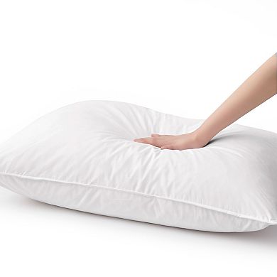 Unikome Down Feather Chamber Pillow, 100% Cotton Fabric, Set of 2