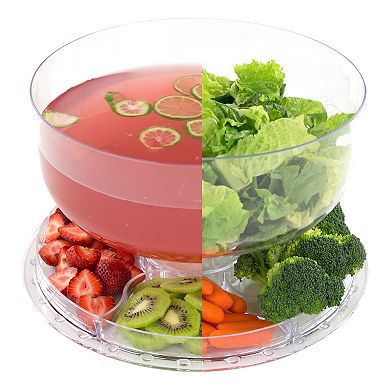 12 Inch Multi-Functional Acrylic Cake Stand, 6 in 1 Serving Stand
