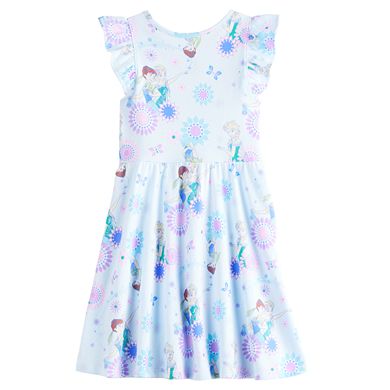 Disney's Frozen Girls 4-12 Flutter Sleeve Allover Print Skater Dress by Jumping Beans®
