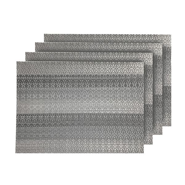 Dainty Home Yorkshire Woven Vinyl Reversible Rectangular Placemat Set of 4