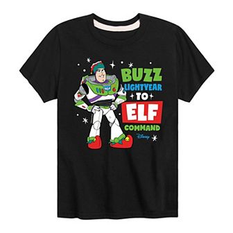 Disney / Pixar's Toy Story Buzz Lightyear Boys 8-20 To Elf Command Tee