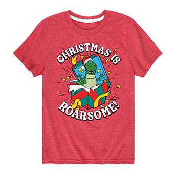 Disney / Pixar's Toy Story Rex Boys 8-20 Christmas Is Roarsome Graphic Tee