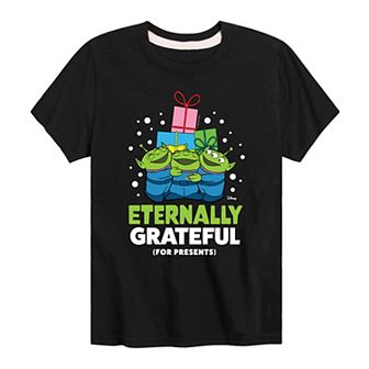 Disney / Pixar's Toy Story Aliens Boys 8-20 Grateful For Presents Graphic Tee
