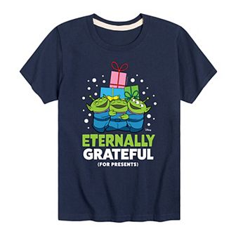 Disney / Pixar's Toy Story Aliens Boys 8-20 Grateful For Presents Graphic Tee