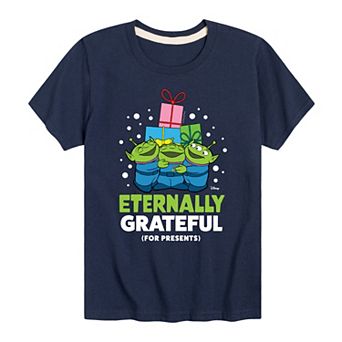 Disney / Pixar's Toy Story Aliens Boys 8-20 Grateful For Presents Graphic Tee