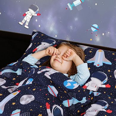 4 Piece Polyester Kid's Comforter Sets Twin Size Duvet Set