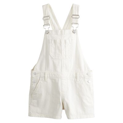 White short overalls womens hotsell