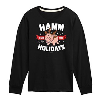 Disney / Pixar's Toy Story Hamm Boys 8-20 For The Holidays Long Sleeve Graphic Tee