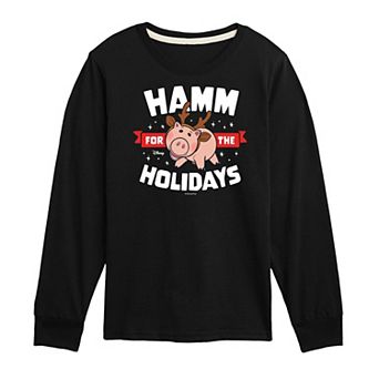 Disney / Pixar's Toy Story Hamm Boys 8-20 For The Holidays Long Sleeve Graphic Tee