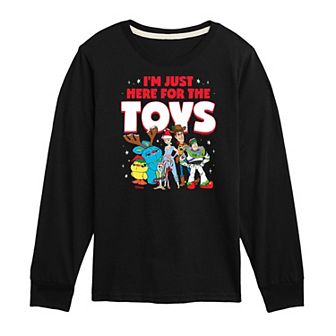Disney / Pixar's Toy Story Boys 8-20 Here For The Toys Long Sleeve Graphic Tee