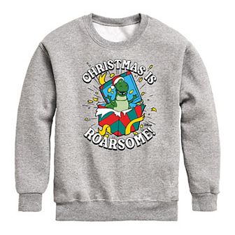 Disney / Pixar's Toy Story Rex Boys 8-20 Christmas Is Roarsome Fleece Sweatshirt