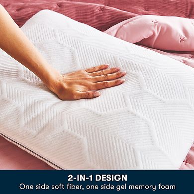 Serta® Comfort Boost Gel Memory Foam & Fiber Pillow