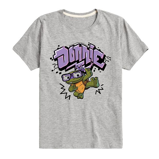 TMNT Four Character Colored Mask Men's Athletic Heather T-shirt-S