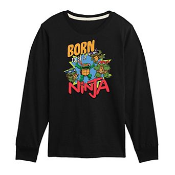 Boys 8-20 Teenage Mutant Ninja Turtles Mutant Mayhem Born To Be A Ninja Long Sleeve Graphic Tee