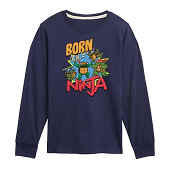 Boys 8-20 Teenage Mutant Ninja Turtles Mutant Mayhem Born To Be A Ninja Long Sleeve Graphic Tee