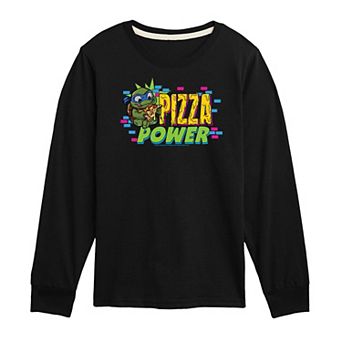 Boys 8-20 Teenage Mutant Ninja Turtles Mutant Mayhem Leo Pizza Power Long Sleeve Graphic Tee