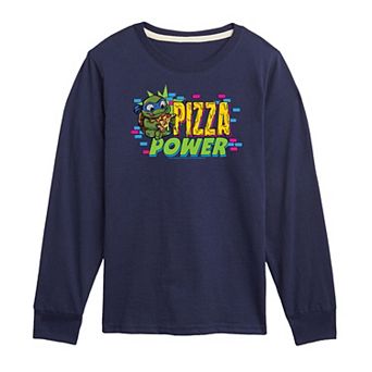 Boys 8-20 Teenage Mutant Ninja Turtles Mutant Mayhem Leo Pizza Power Long Sleeve Graphic Tee