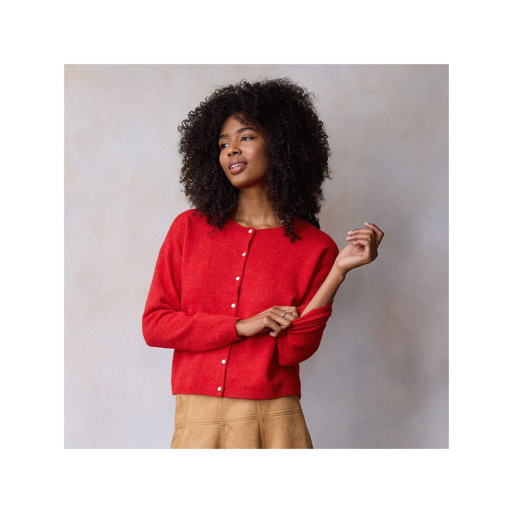 Womens LC Lauren Conrad Knit Button Down Layering Cardigan, Size: XXL, Red
