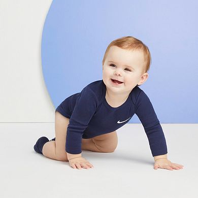 Baby Nike Long Sleeve 3-Pack Bodysuits