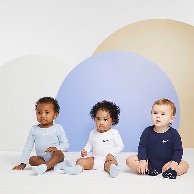 Baby Nike Long Sleeve 3-Pack Bodysuits