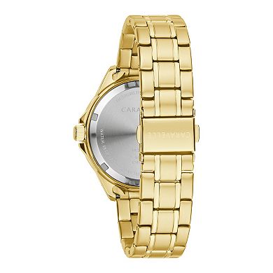 Caravelle by Bulova Women's Aqualuxx Crystal Accent Gold Tone Bracelet Watch - 44M116