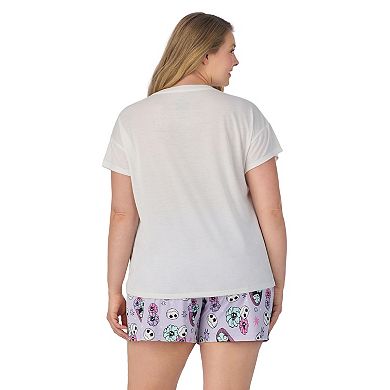 Disney's The Nightmare Before Christmas Plus Size Cap Short Sleeve Pajama Tee & Pajama Shorts Set