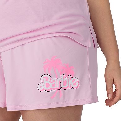 Plus Size Barbie® Cap Short Sleeve Pajama Tee & Pajama Shorts Set