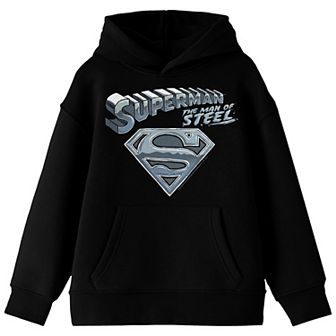 Boys 8-20 DC Comics Superman Man Of Steel Chrome Graphic Hoodie